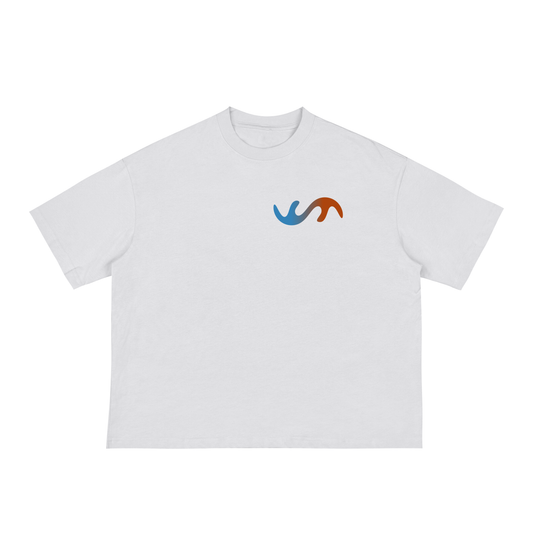 Solow Ombre Logo - White Boxy Shirt