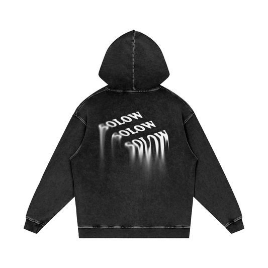 Solow Melting Logo - Acid Wash Oversize Hoodie